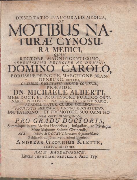 Dissertatio inauguralis medica de contagiis. - Es reicht doch, wenn nur einer stirbt.