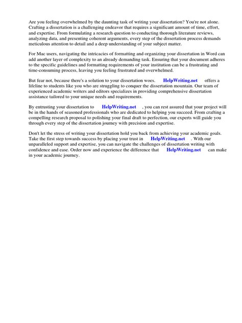 Dissertation Template Word Mac PDF Thesis Essays