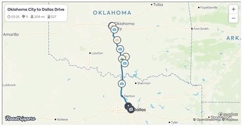 Distance Between Dallas, TX to Oklahoma City, OK