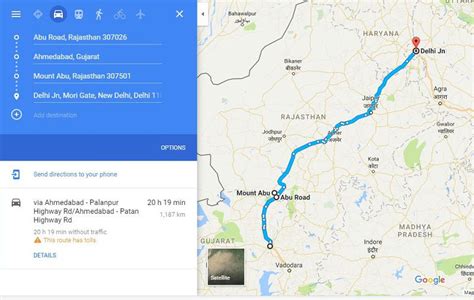 Distance Between Delhi to Mount Abu - Yatra