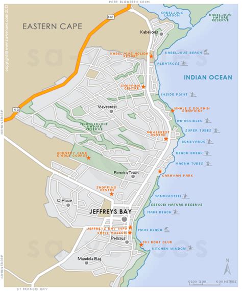 Distance Between Jeffreys Bay and Mossel Bay