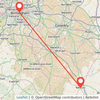 Distance Birmingham - Banbury routecalculator.co.uk