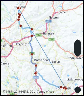 Distance Edinburgh - Clitheroe routecalculator.co.uk