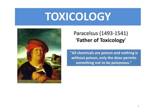 Distance Learning And Toxicology New Horizons For Paracelsus