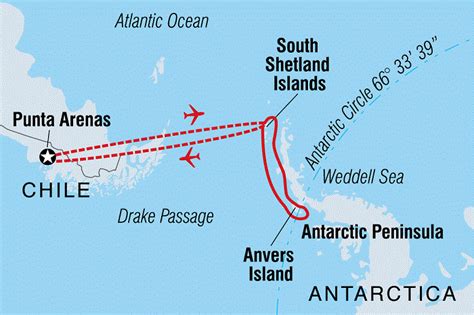 Distance between Antarctica and Chile - Geodatos