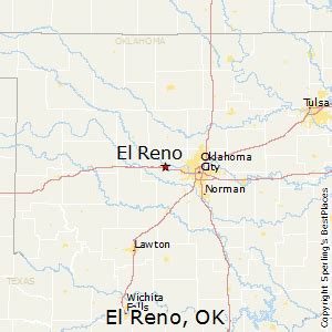 Distance between El Reno, OK and Oklahoma City, OK