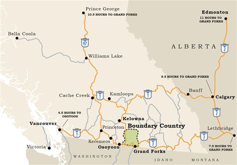 Distance between Grand Forks, BC and Greenwood, BC