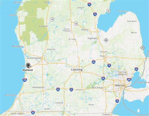 Distance between Hamilton, MI and Holland, MI