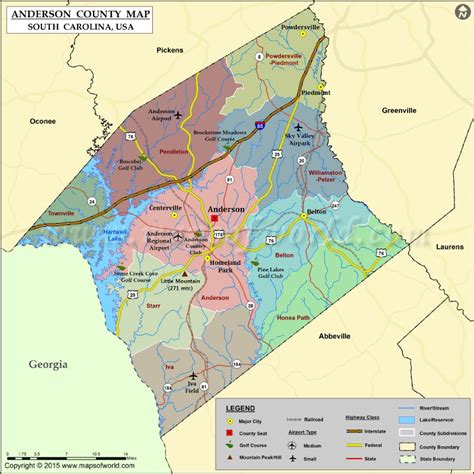 Distance between Lexington, SC and Anderson, SC