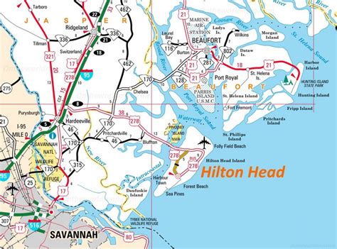 Distance between Macon, GA and Hilton Head Island, SC