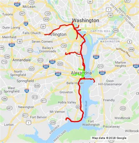 Distance between Mount Vernon, VA and Washington, DC