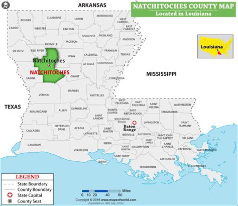 Distance between Natchitoches, LA and Lafayette, LA