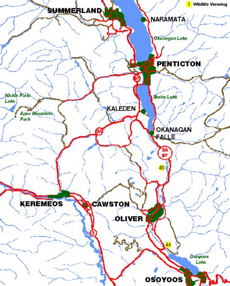 Distance between Penticton and Oliver - nileguide.com