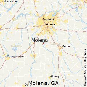 Distance between Sharpsburg, GA and Molena, GA