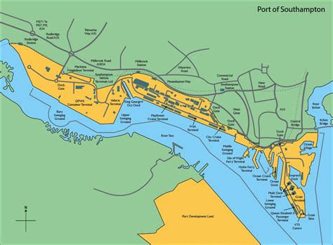 Distance between Southampton Port. and Felixstowe