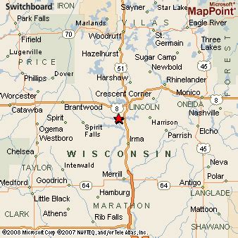 Distance between Tomahawk, WI and Wisconsin Rapids, WI