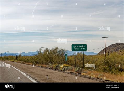 Distance from Blythe, CA to Quartzsite, AZ is 23 miles