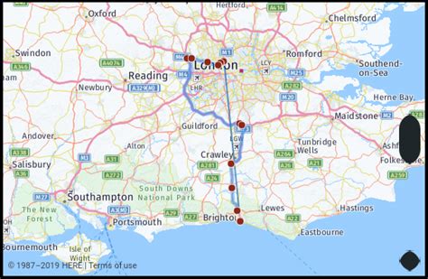 Distance from Brighton and Hove to Eaton