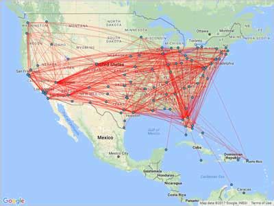 Distance from Charleston to Miami (CHS - Air Miles Calculator