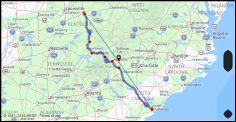 Distance from Charlotte, NC to Lexington, KY