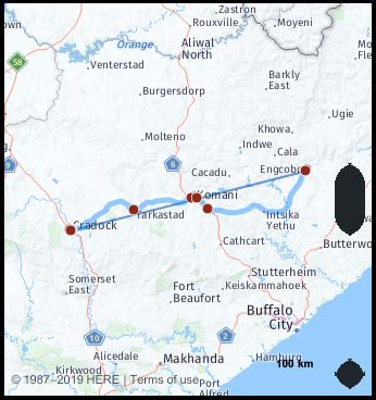 Distance from Cradock to Mthatha - Distance Calculator