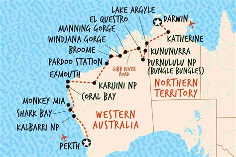 Distance from Darwin to Exmouth - Australia