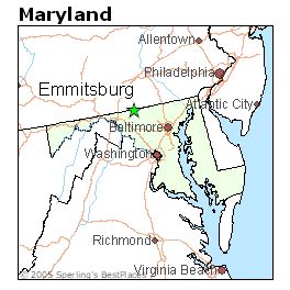 Distance from Emmitsburg, MD to Washington, DC