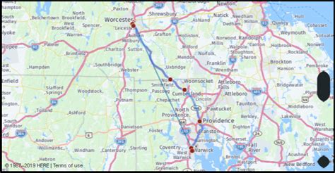 Distance from Framingham, MA to Worcester, MA - Travelmath