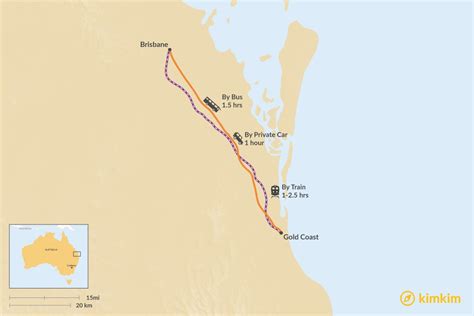 Distance from Gold Coast to Brisbane