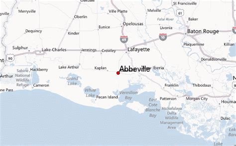 Distance from Lafayette, LA to Abbeville, LA