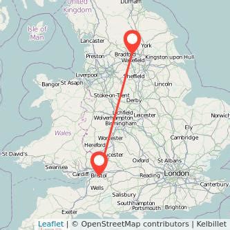 Distance from Leeds to Bristol