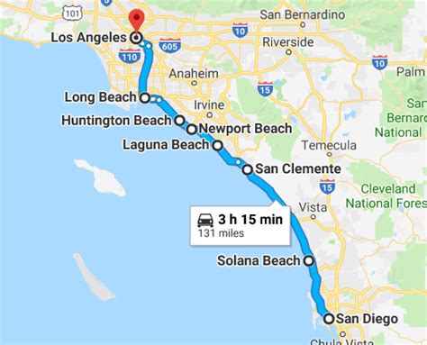 Distance from Los Angeles, CA to San Diego, CA - Travelmath