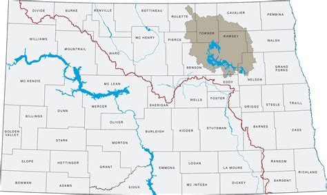 Distance from Minot, ND to Devils Lake, ND - MapSof.net