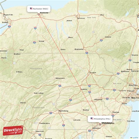 Distance from Philadelphia to Rochester (PHL – RST) Air Miles …