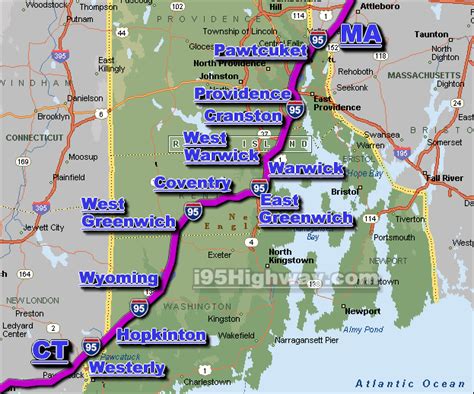 Distance from Providence, RI to Naugatuck, CT