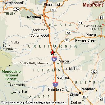 Distance from Red Bluff, CA to Long Beach, CA