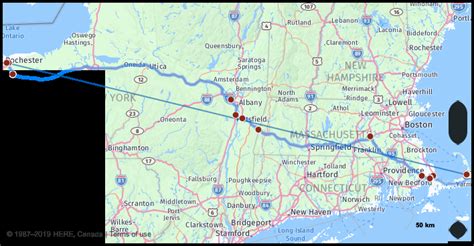 Distance from Rochester to Albany (ROC - Air Miles …