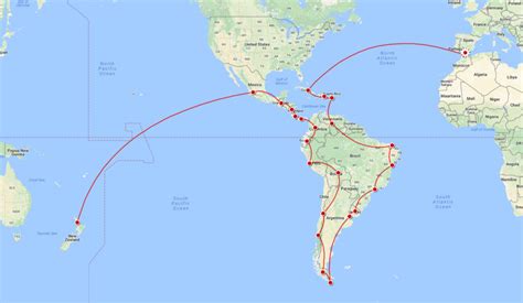 Distance from Spain to Mexico - travelmath.com