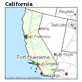 Distance from Thousand Oaks to Port Hueneme