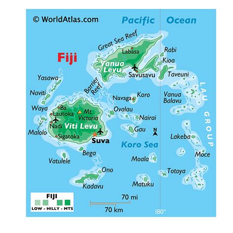 Distance from Tonga to Fiji - how far TO from FJ