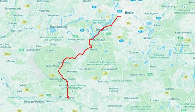 Distance from Wittenberg to Berlin - Himmera