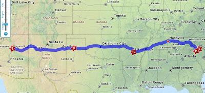 902 Mi - Distance from Amarillo to Flagstaff via Kingman