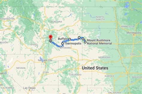 Distance from yellowstone park to mount rushmore. Day 1. 10:00 am start in West Yellowstone. drive for about 1.5 hours. 11:42 am Bozeman. stay for about 1 hour. and leave at 12:42 pm. drive for about 55 minutes. 1:36 pm Big Timber. stay for about 1 hour. 