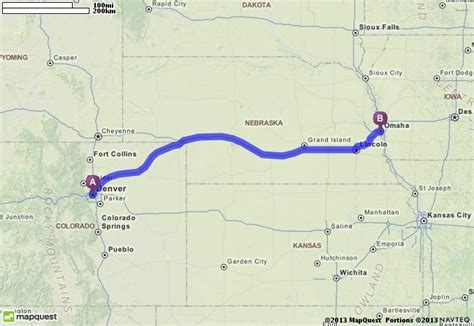 The total driving distance from Omaha, NE to Sheridan, WY