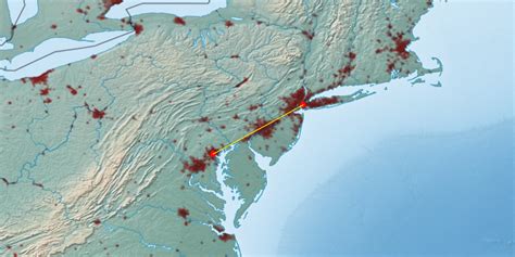 Distancia Nueva-York Baltimore