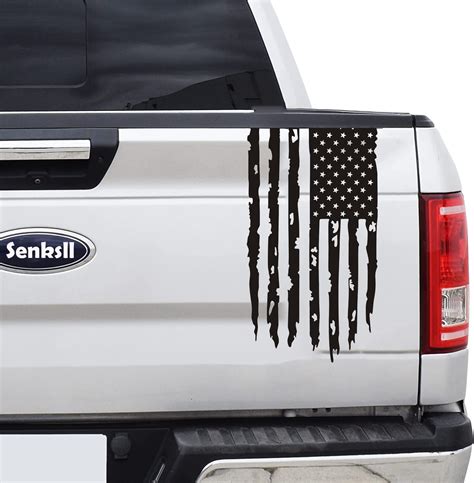 Distressed Tailgate Vinyl Decal Flag Truck Sticker For Most Trucks ...