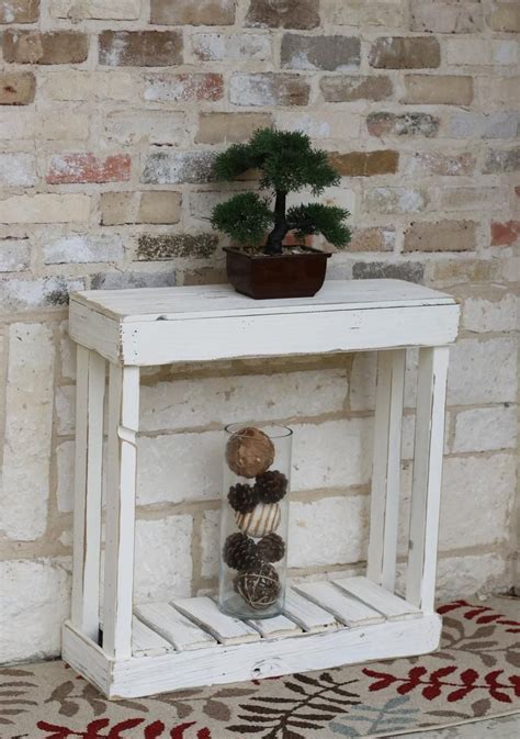 Distressed White Console - Etsy