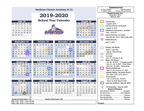 District 20 Calendar
