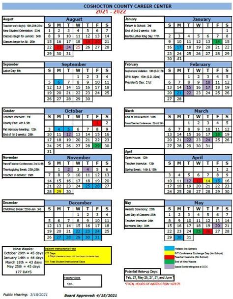 District 622 Calendar