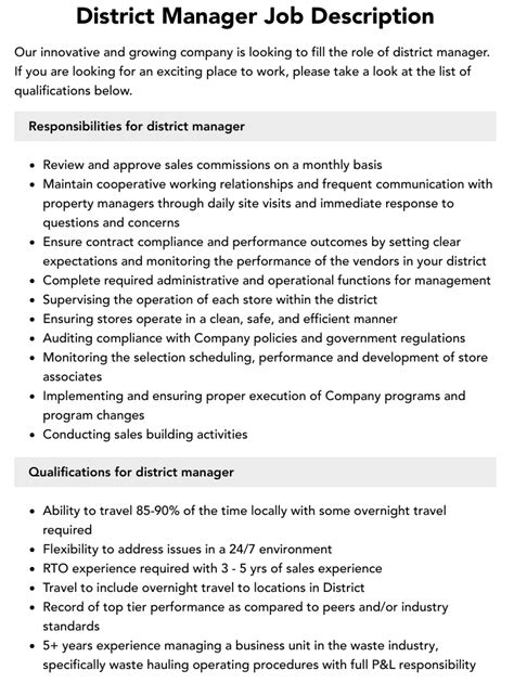 District manager jobs. Things To Know About District manager jobs. 